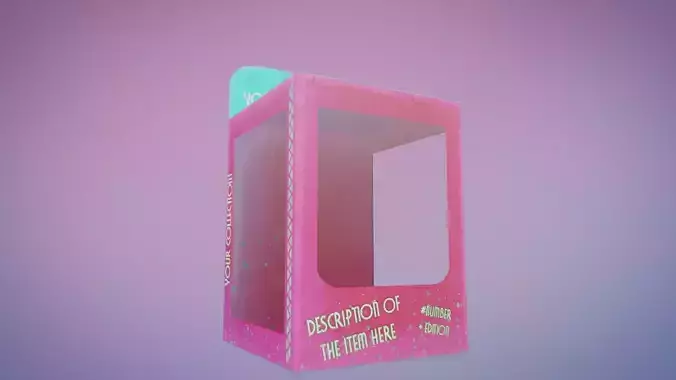 Collectible Box NFT template - animated in Blender 3D model