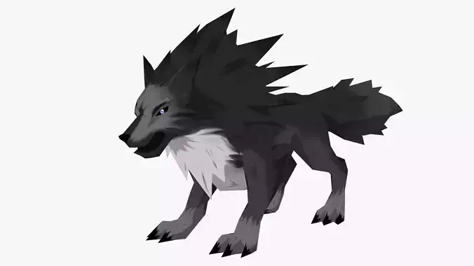 3D Anime Wolf
