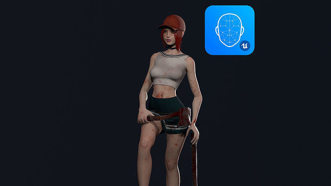 Survivor Girl 2 Game Ready Low-poly 3D model Low-poly 3D model