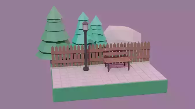 Low Poly Park Assets