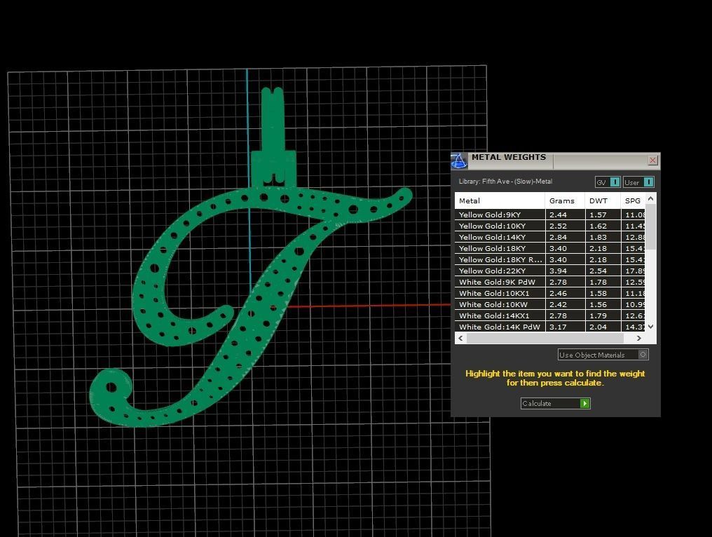 Initial Letter T Necklace Pendant Alphabet Pendant  3D print model_3