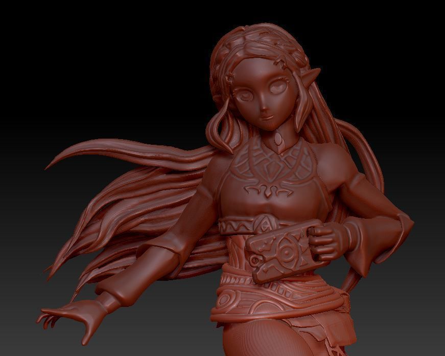Princess Zelda BOTW 3D print model_1
