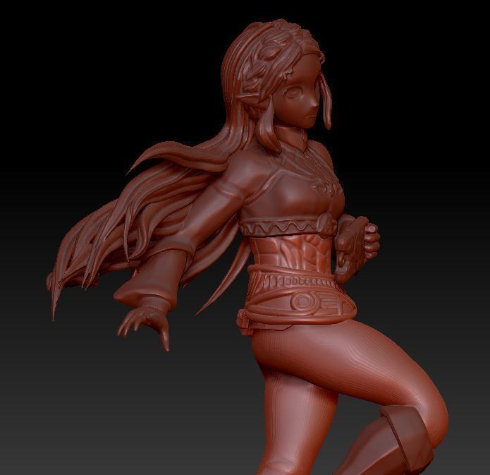 Princess Zelda BOTW 3D print model_4