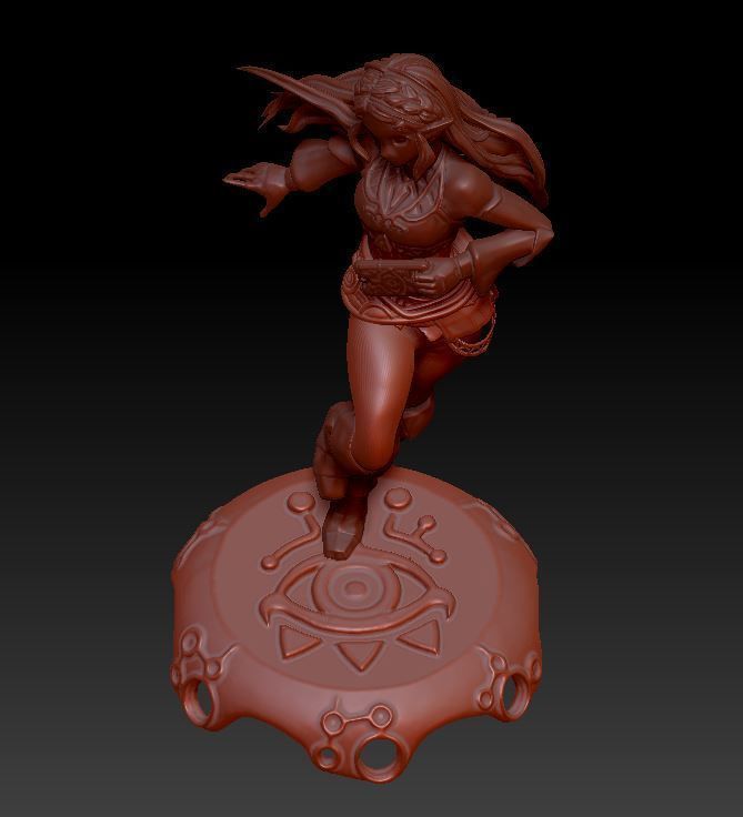 Princess Zelda BOTW 3D print model_2