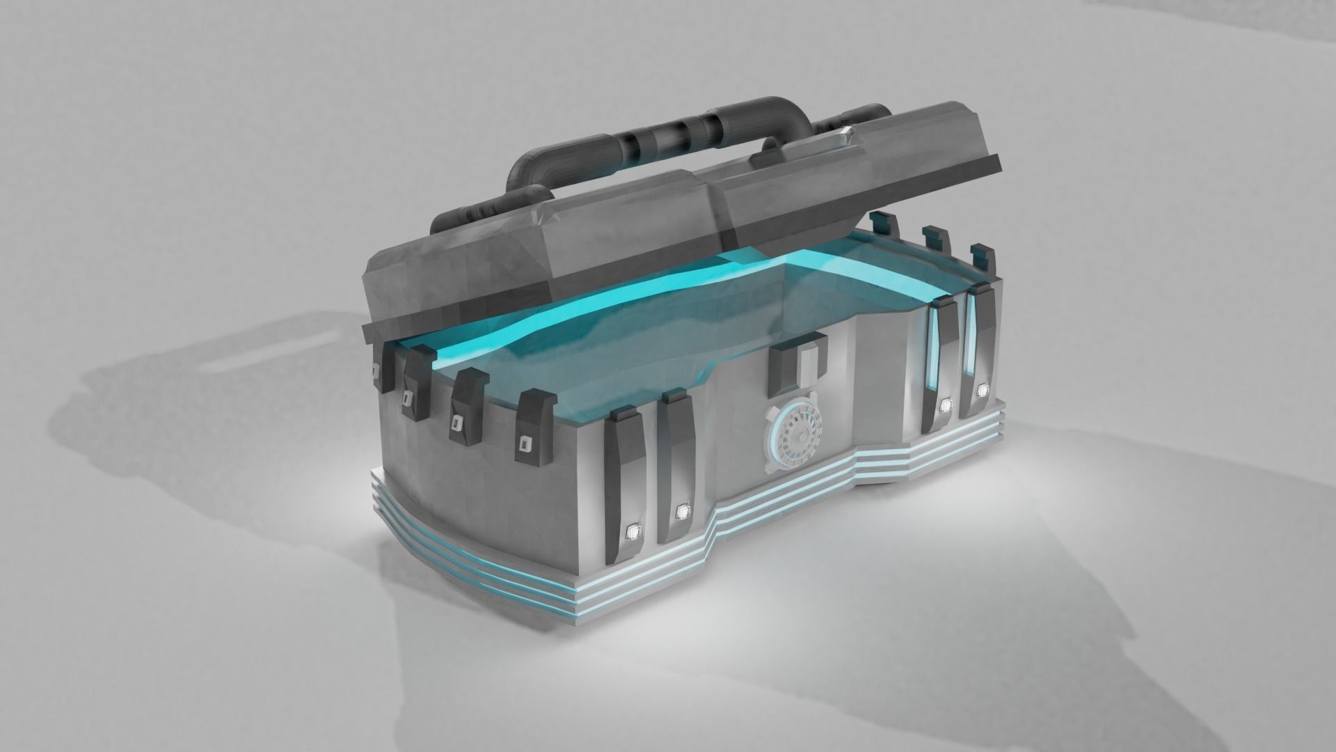 Futuristic Crate Set 3D model_6