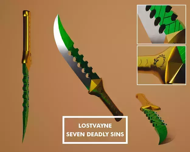 Lostvayne Meliodas Sword - Seven Deadly Sins 3D print model
