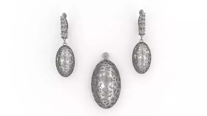 Ultra Vision  Earrings and Pendant Set 