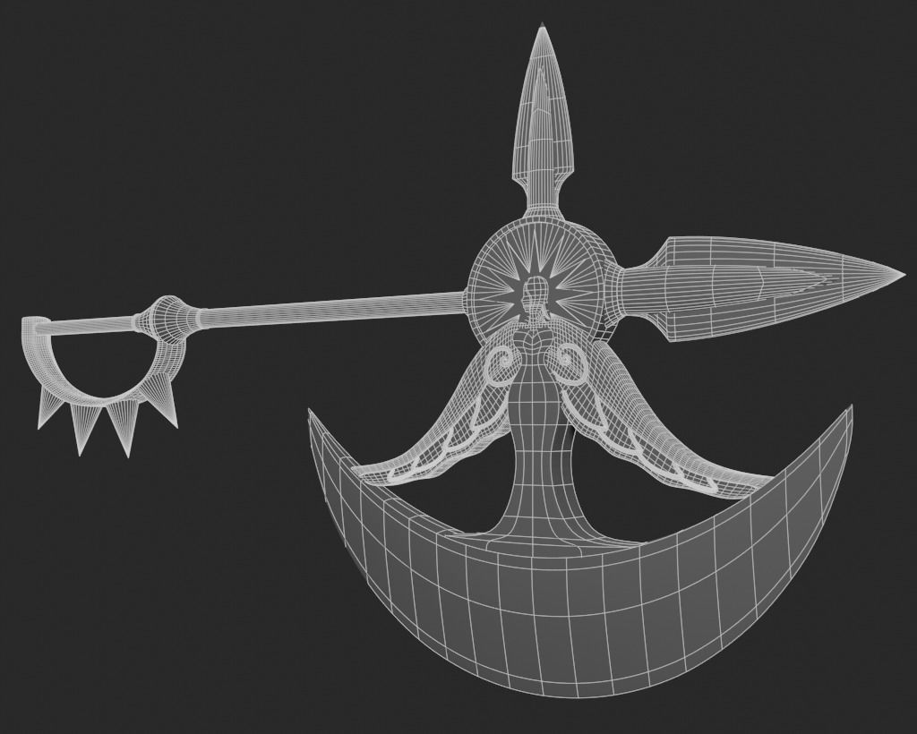 Divine Axe Rhitta Escanor Axe - Seven Deadly Sins 3D model_2