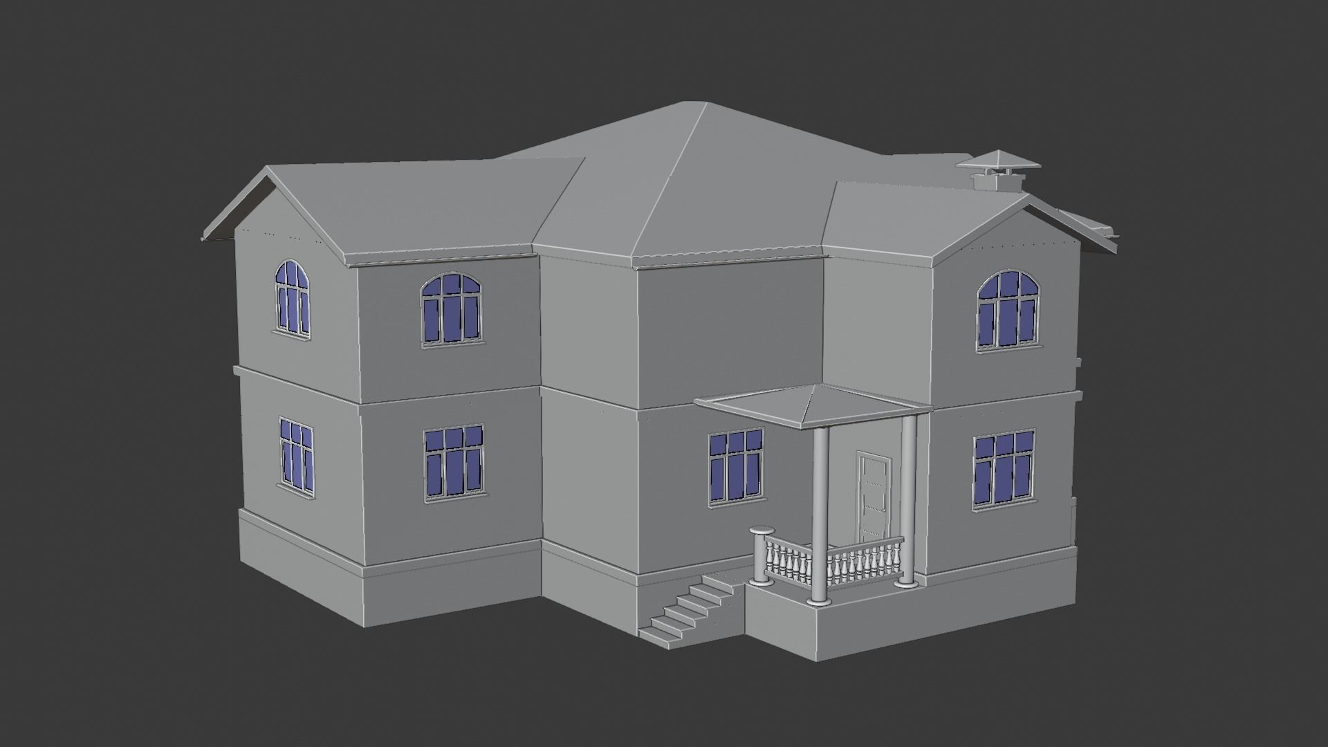 House victorian 3D model_9