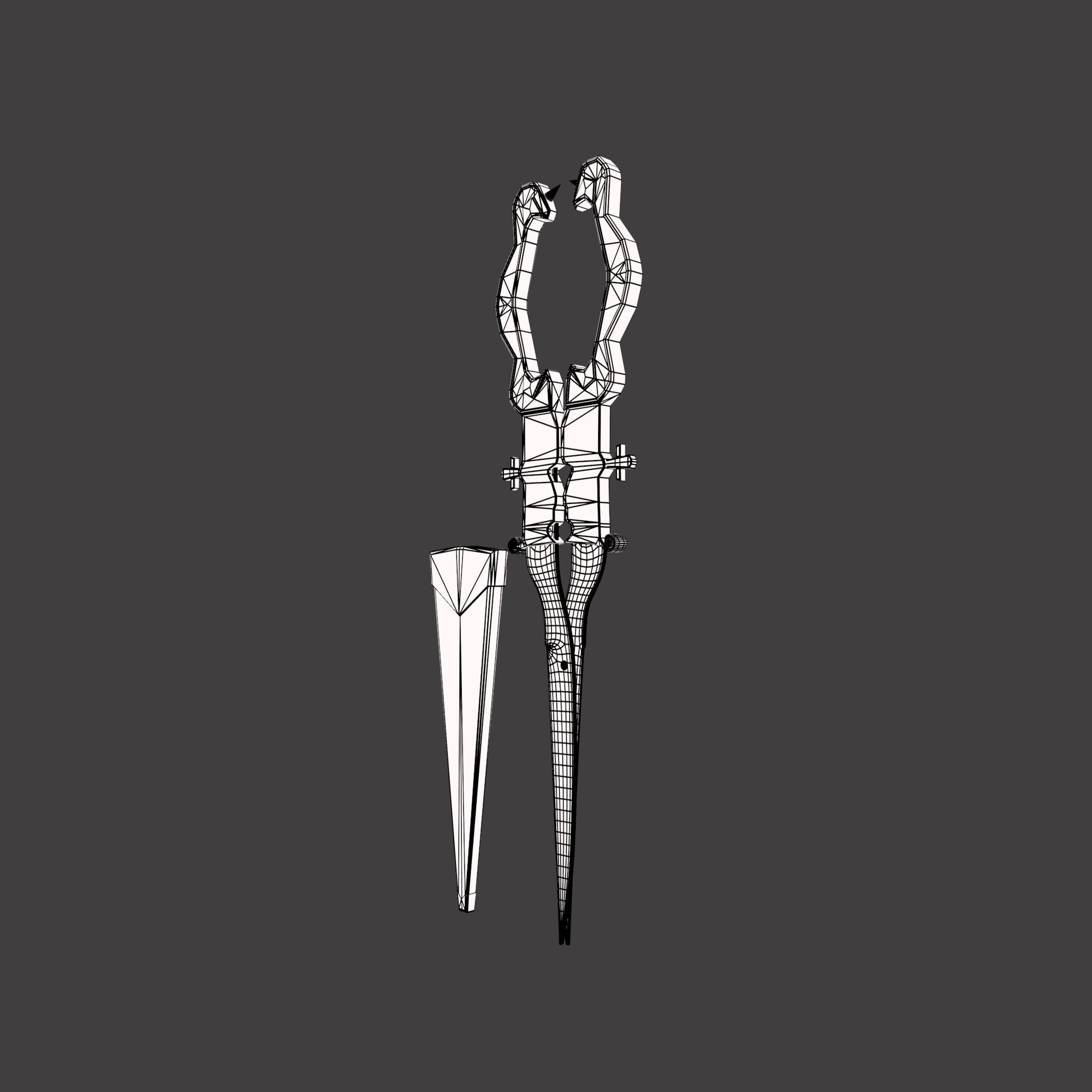 Medieval Fancy Scissors Free 3D model_23
