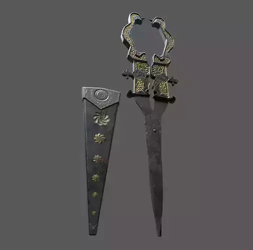 Medieval Fancy Scissors Free 3D model Medieval Fancy Scissors Free 3D model