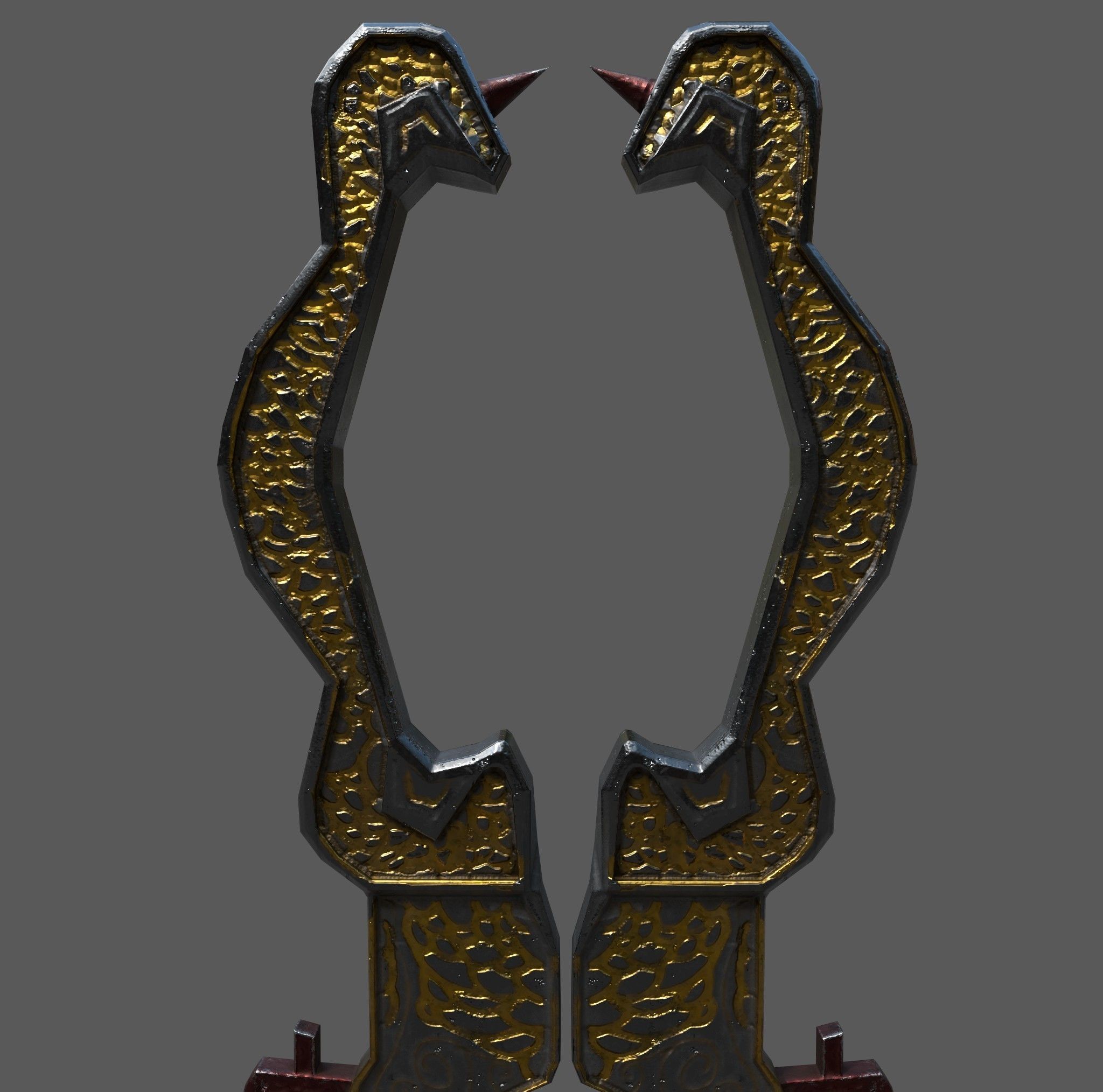 Medieval Fancy Scissors Free 3D model_10