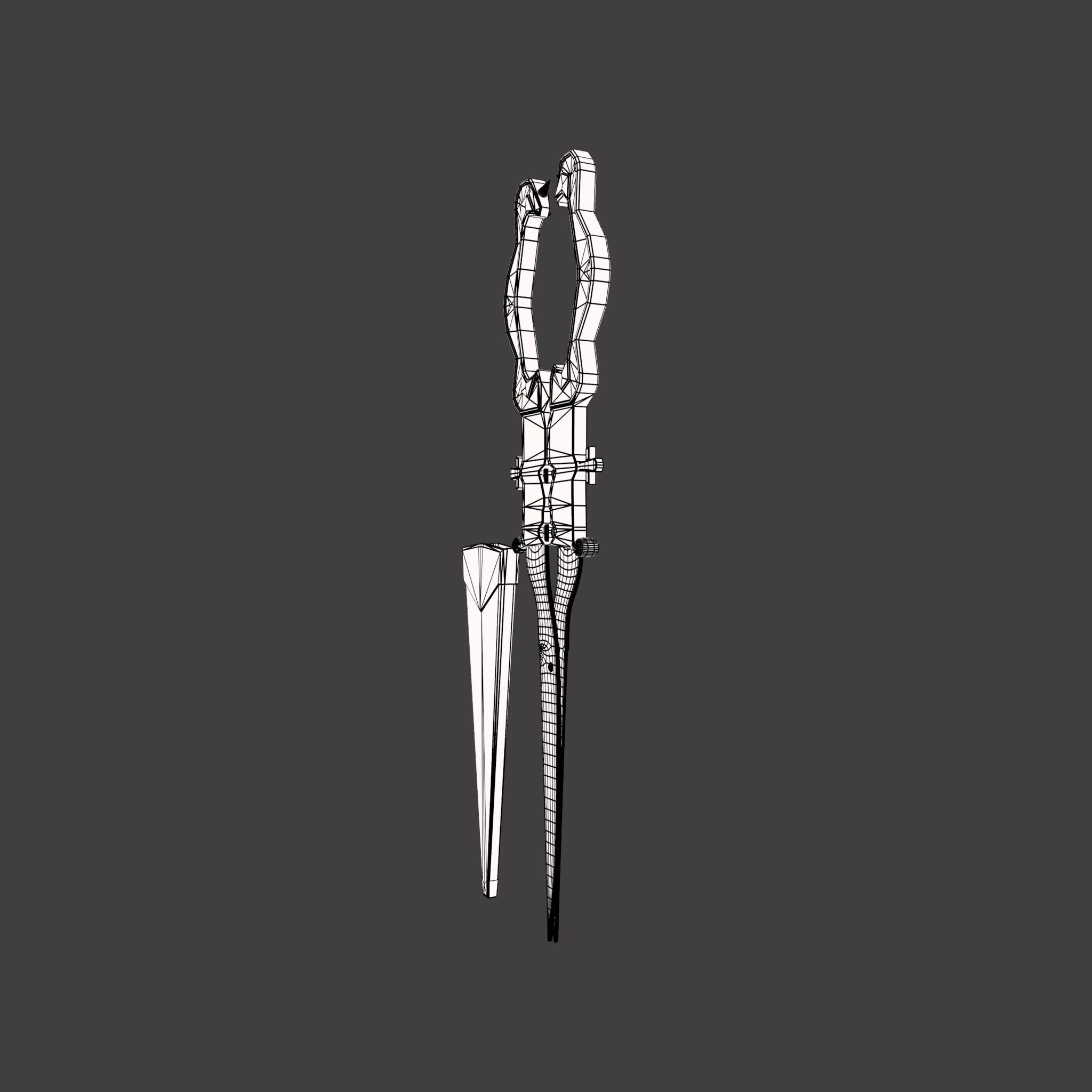 Medieval Fancy Scissors Free 3D model_25