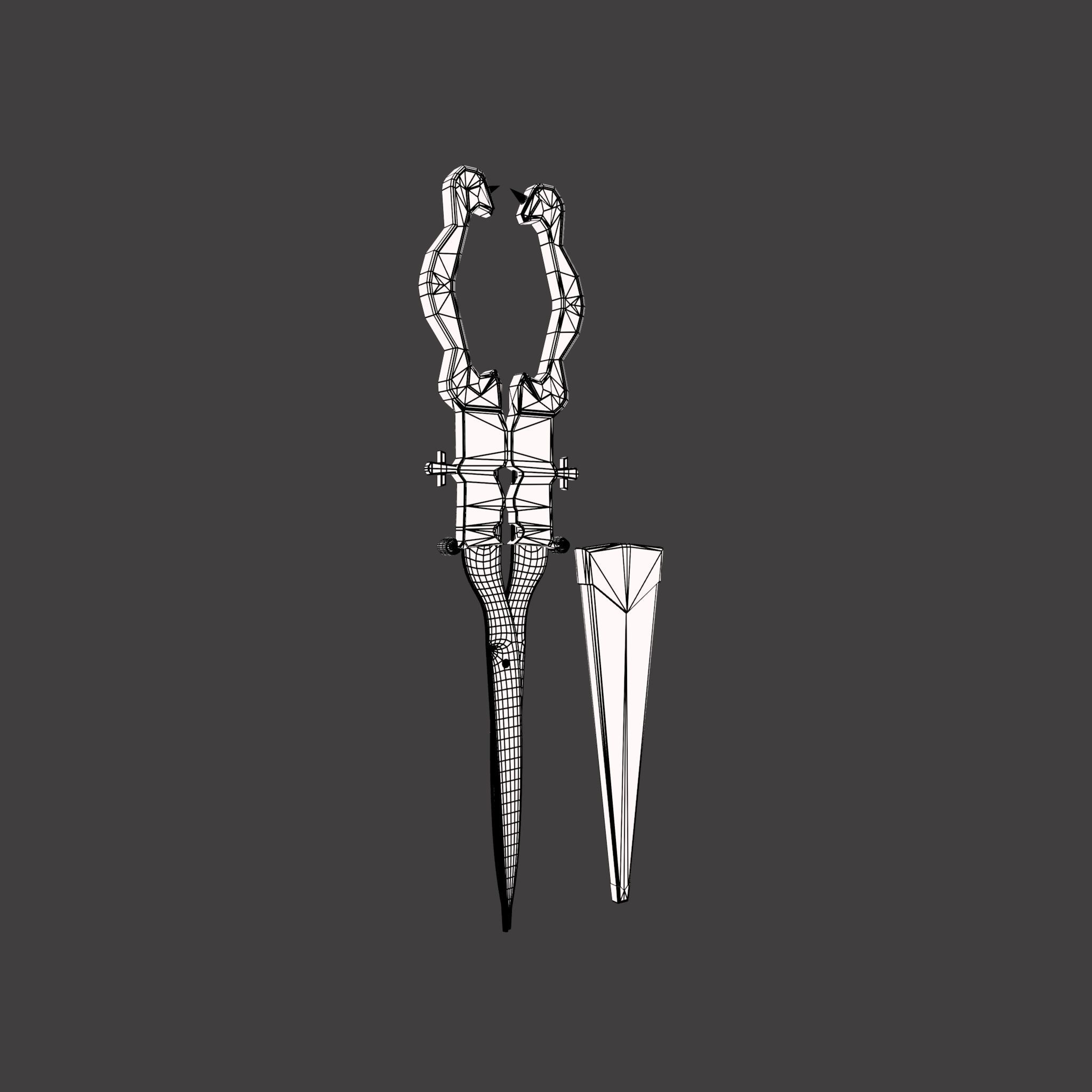 Medieval Fancy Scissors Free 3D model_32