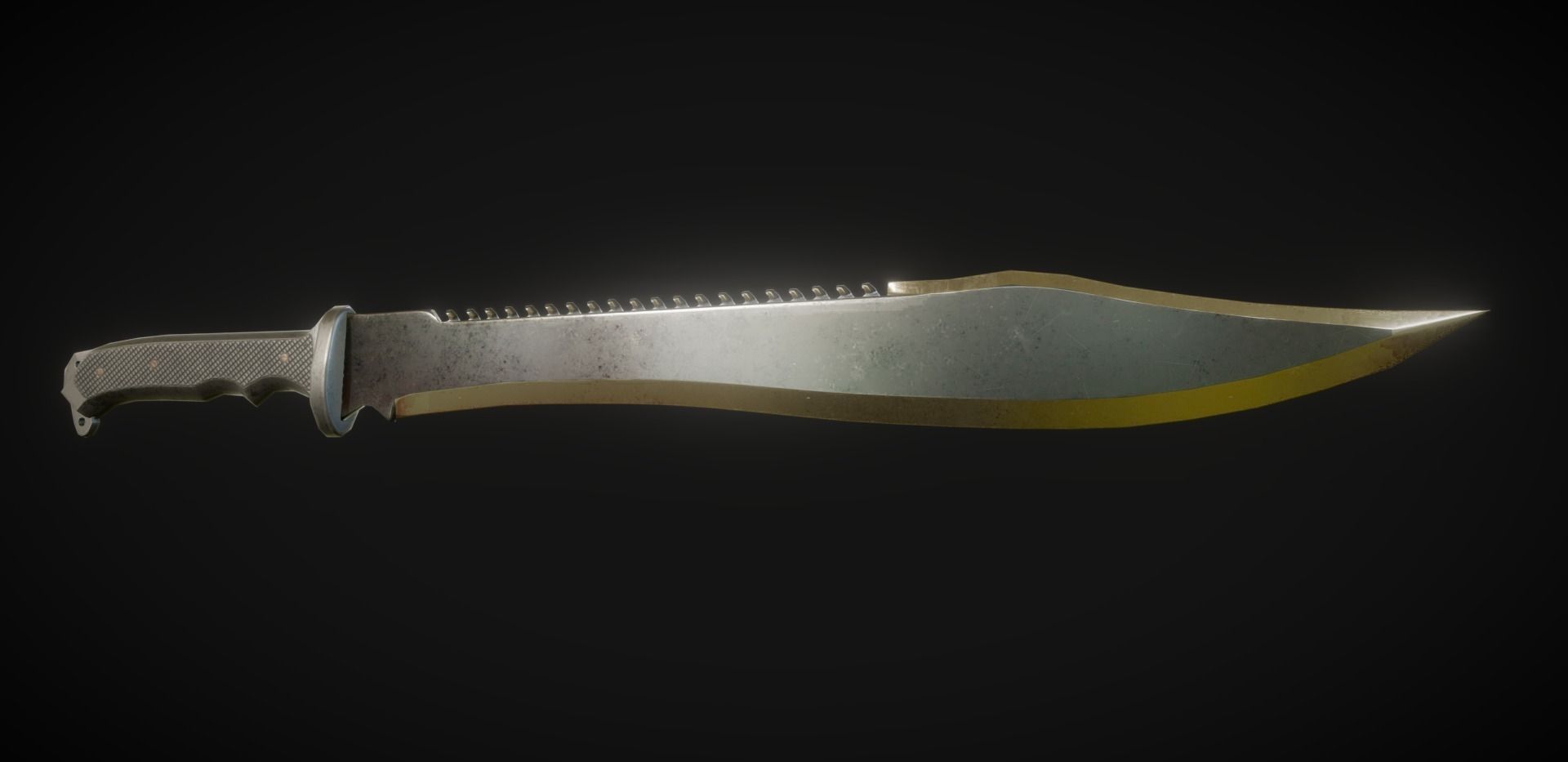 Modern Machete Low-poly 3D model_1