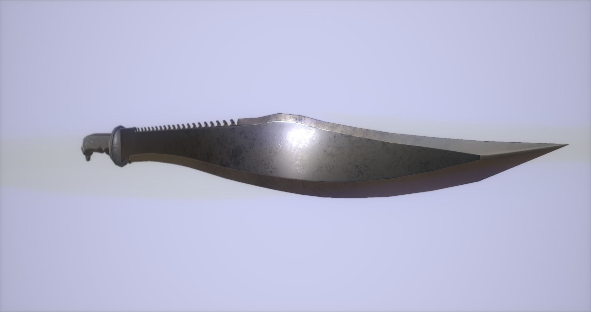 Modern Machete Low-poly 3D model_6