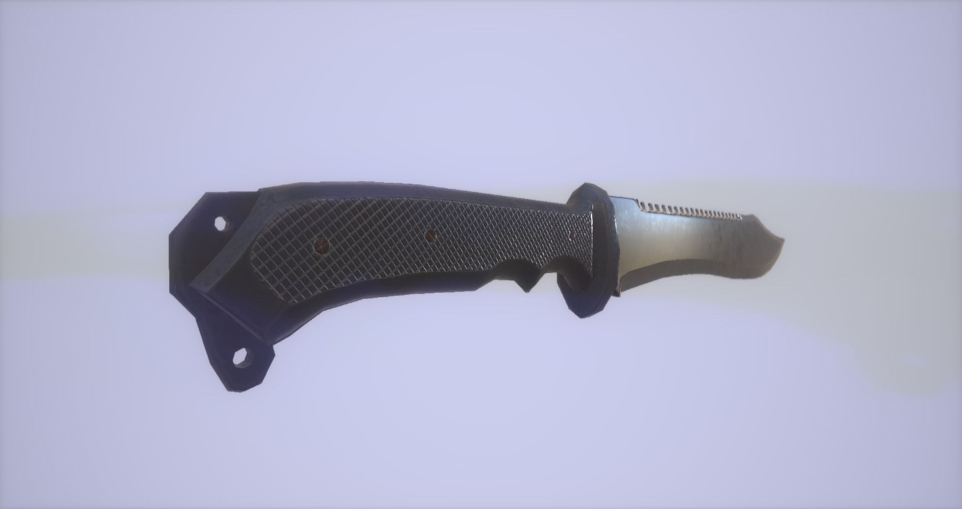 Modern Machete Low-poly 3D model_5