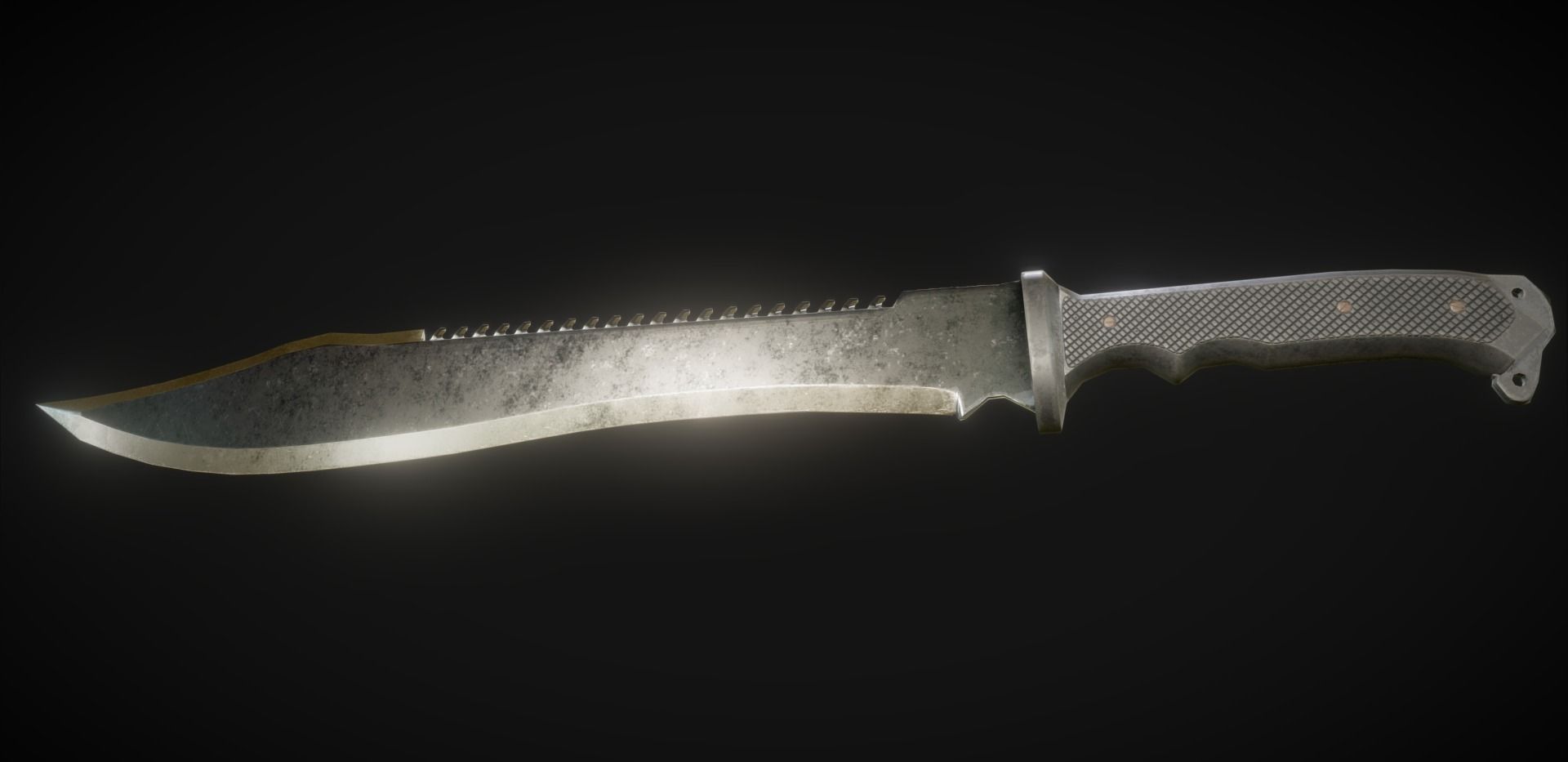 Modern Machete Low-poly 3D model_0