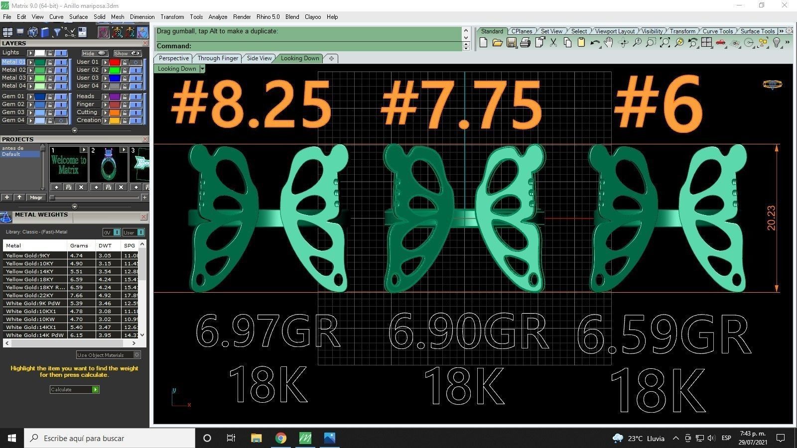 Butterfly ring 3D print model_4