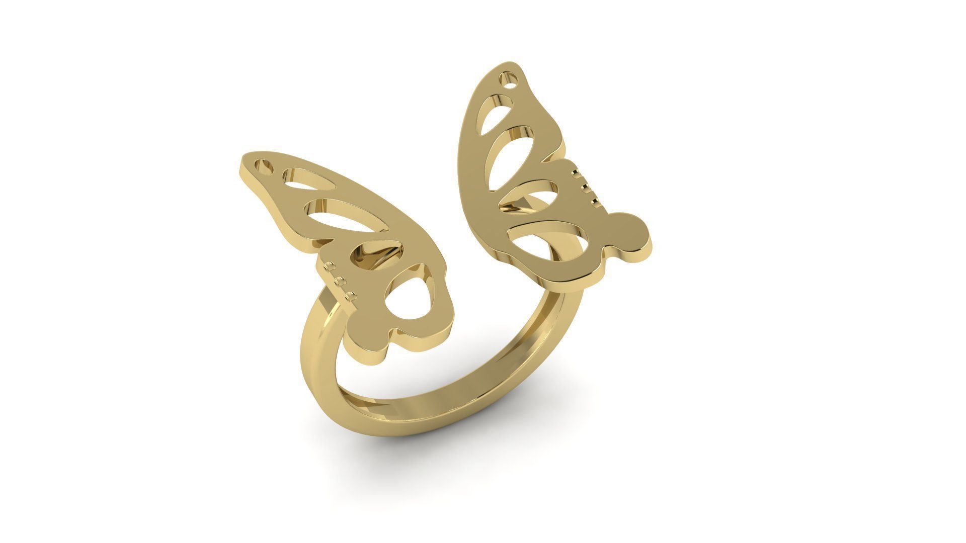 Butterfly ring 3D print model_1