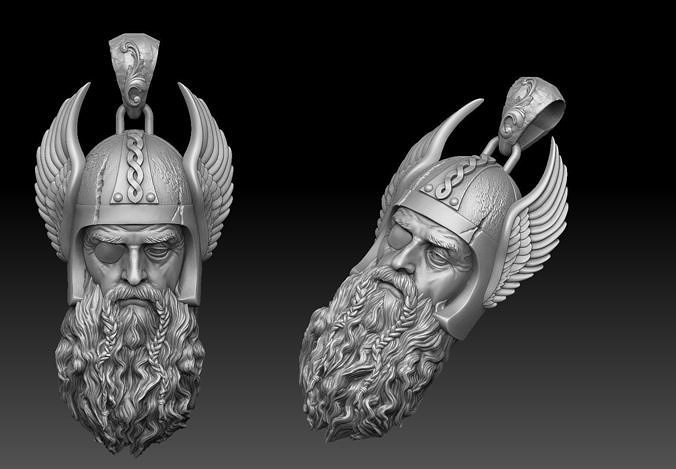 Odin pendant 3D print model
