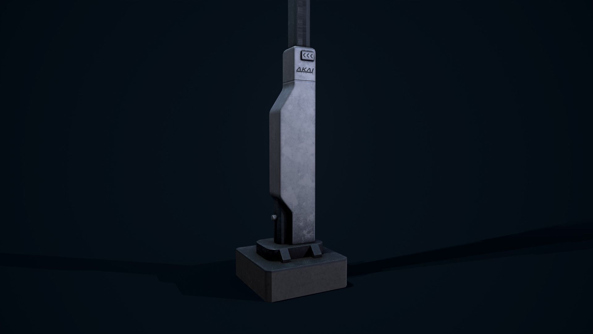 Sci Fi Street Light 1 Low-poly 3D model_8