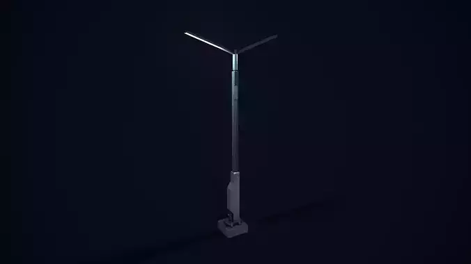 Sci Fi Street Light 2 Low-poly 3D model Sci Fi Street Light 2 Low-poly 3D model