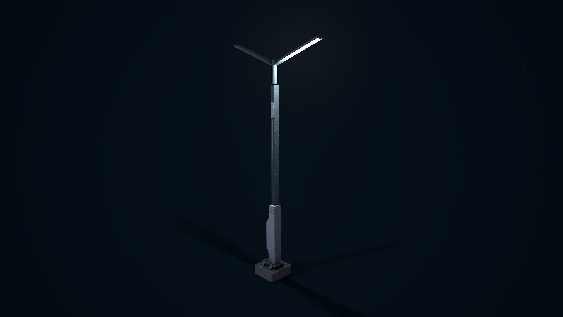 Sci Fi Street Light 2 Low-poly 3D model_3