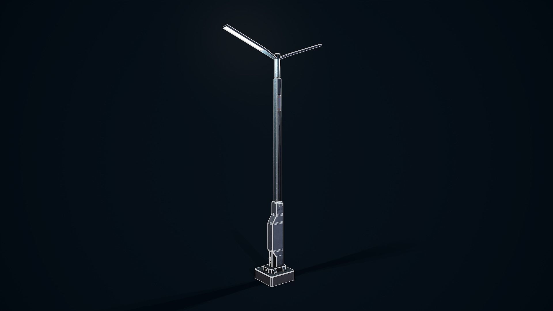 Sci Fi Street Light 2 Low-poly 3D model_9