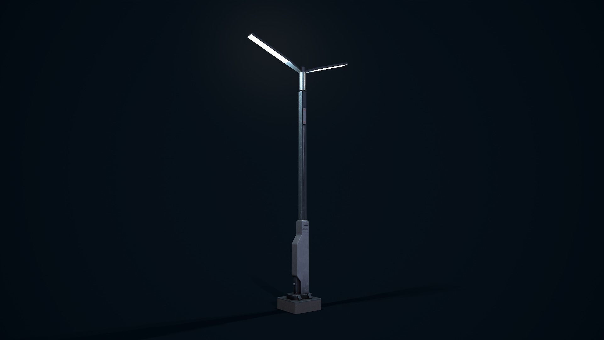 Sci Fi Street Light 2 Low-poly 3D model_8