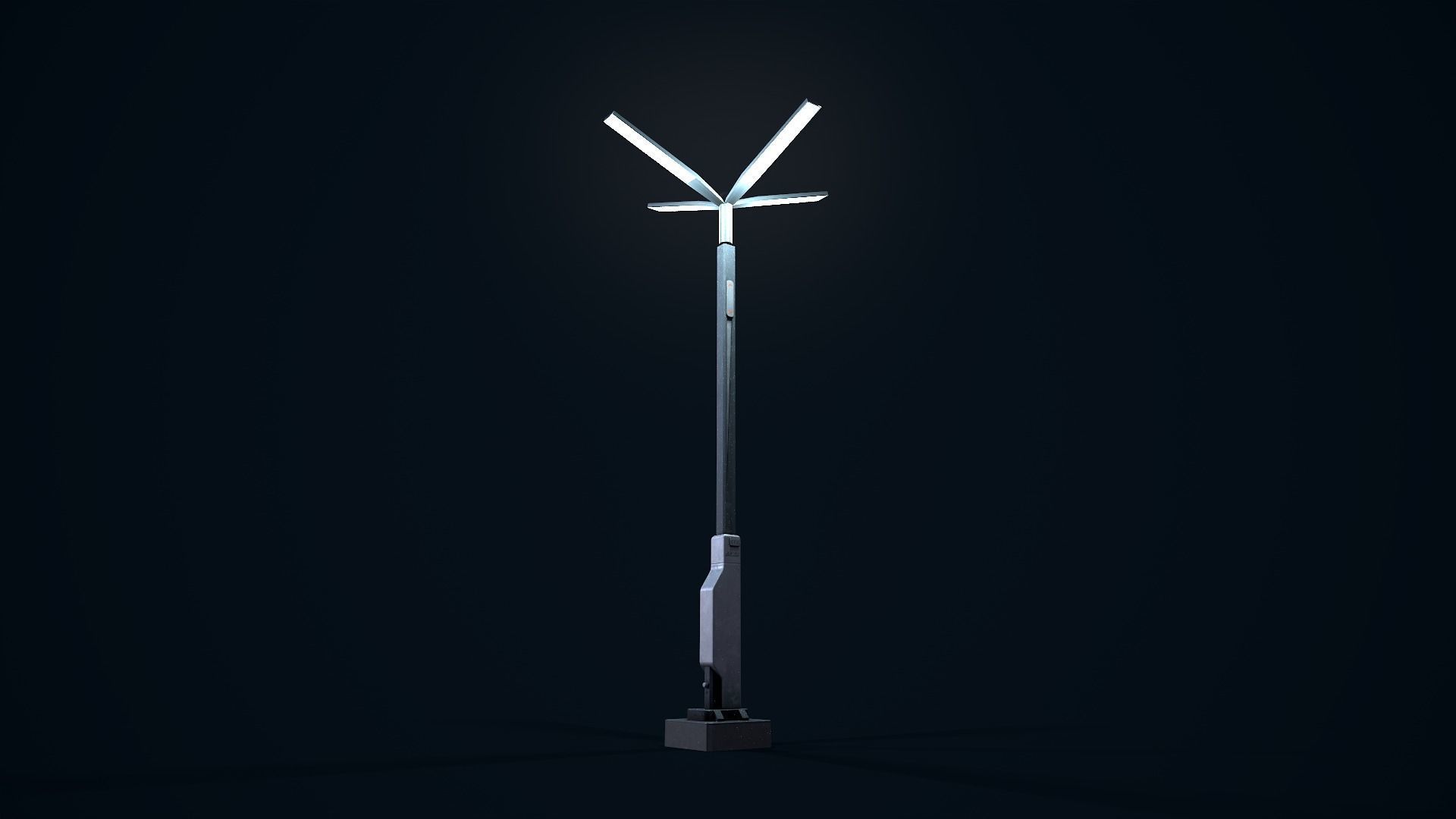Sci Fi Street Light 3 Low-poly 3D model_11