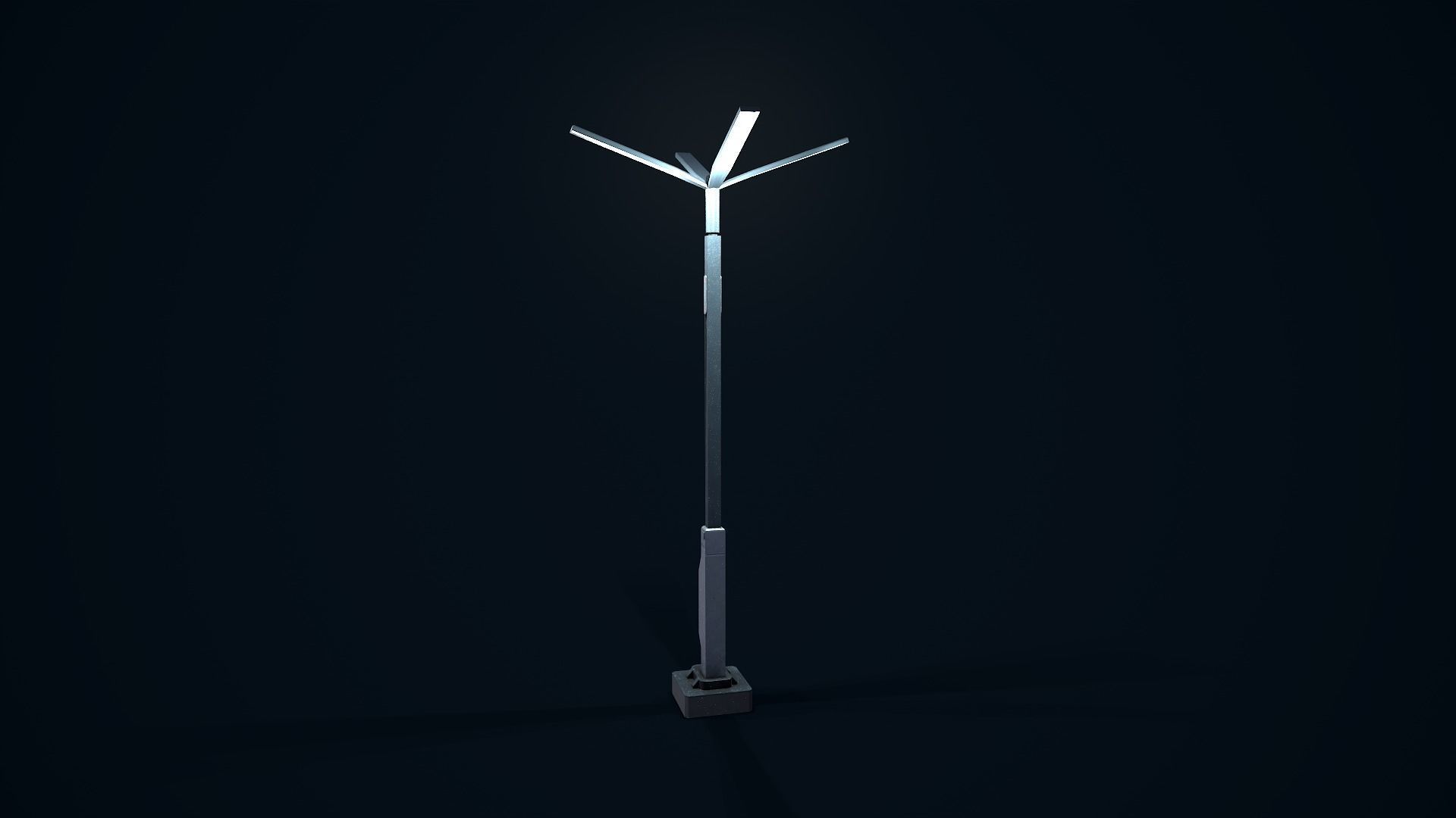 Sci Fi Street Light 3 Low-poly 3D model_4