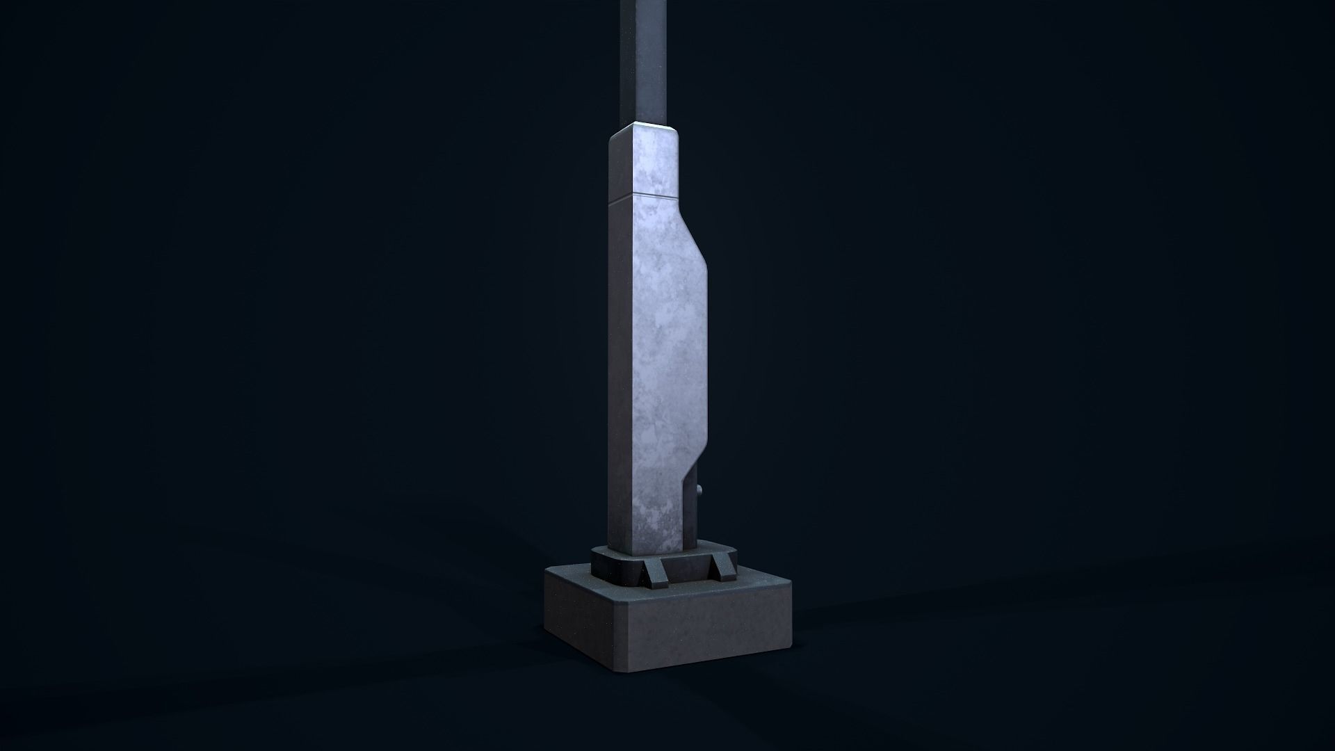 Sci Fi Street Light 3 Low-poly 3D model_7