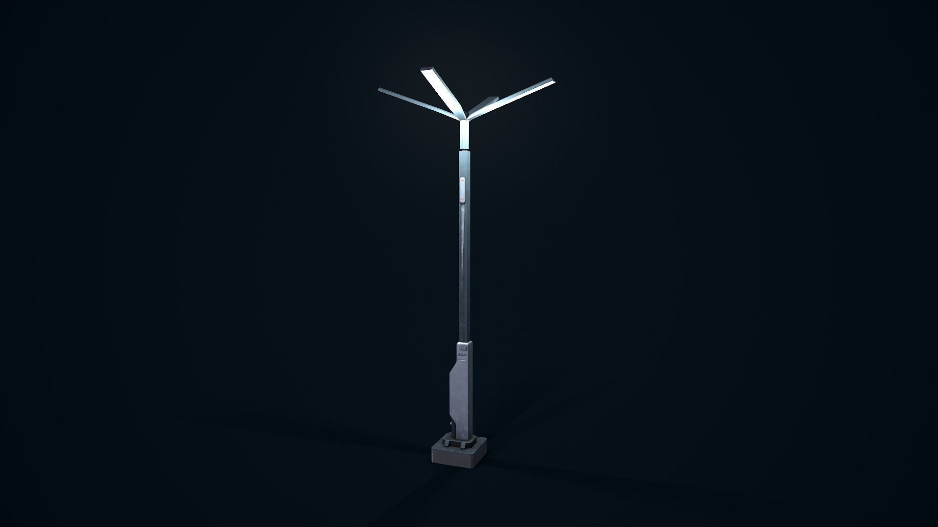 Sci Fi Street Light 3 Low-poly 3D model_3