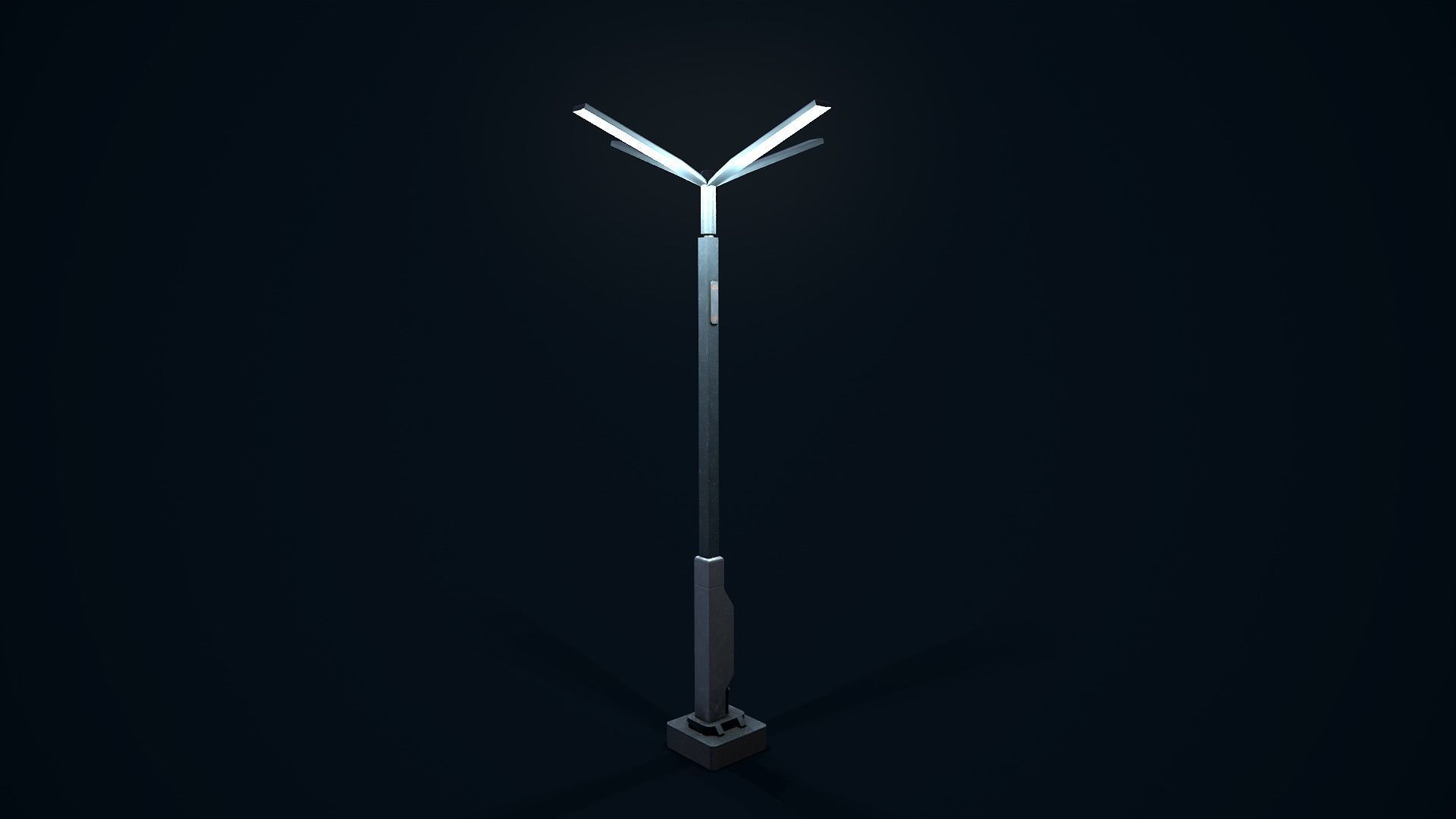 Sci Fi Street Light 3 Low-poly 3D model_5