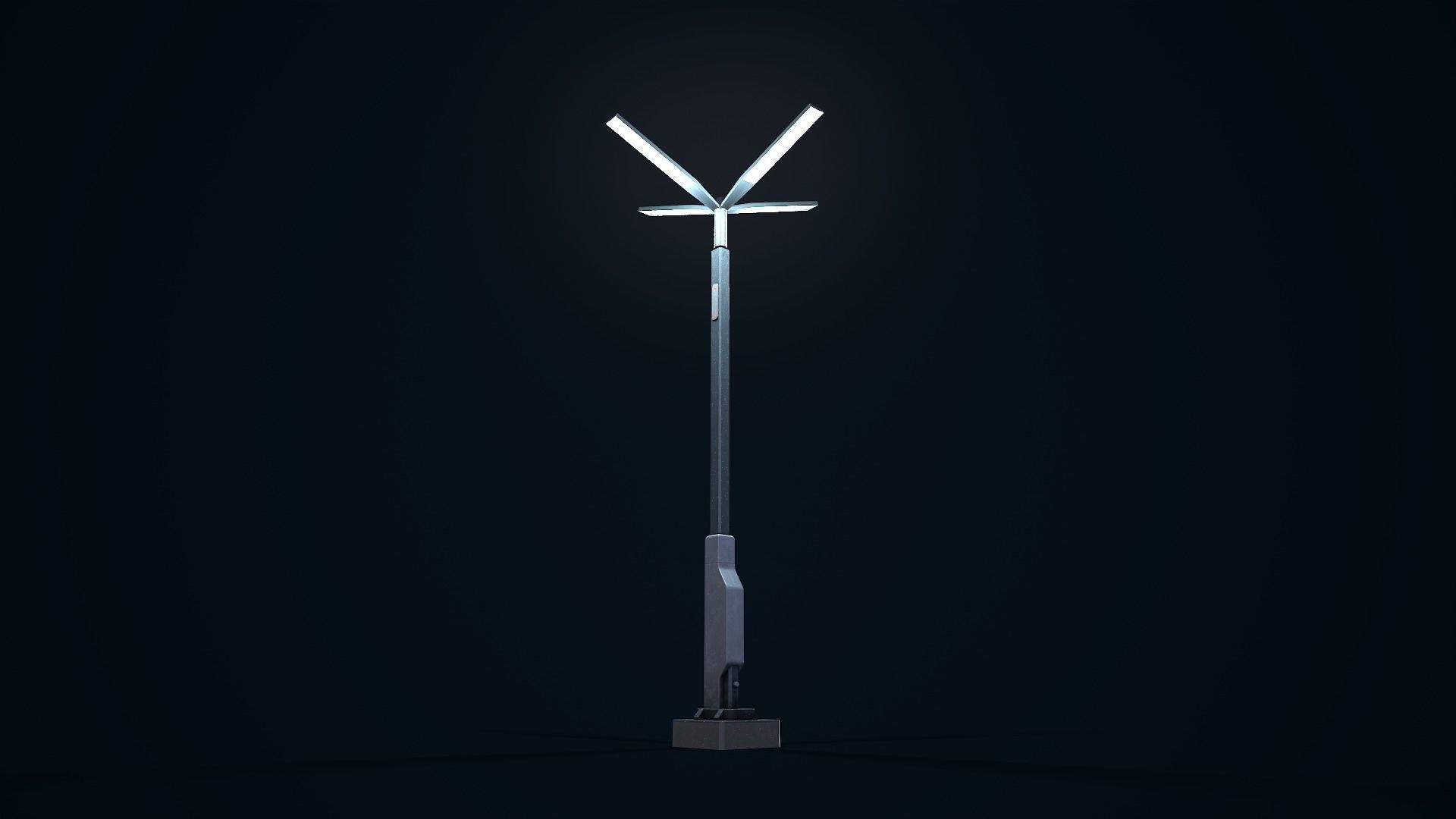 Sci Fi Street Light 3 Low-poly 3D model_13
