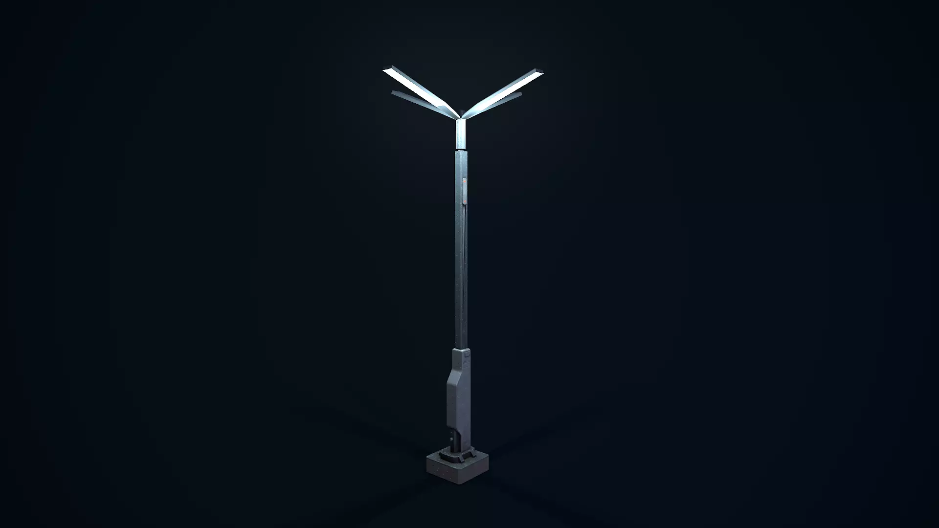 Sci Fi Street Light 3 Low-poly 3D model_0