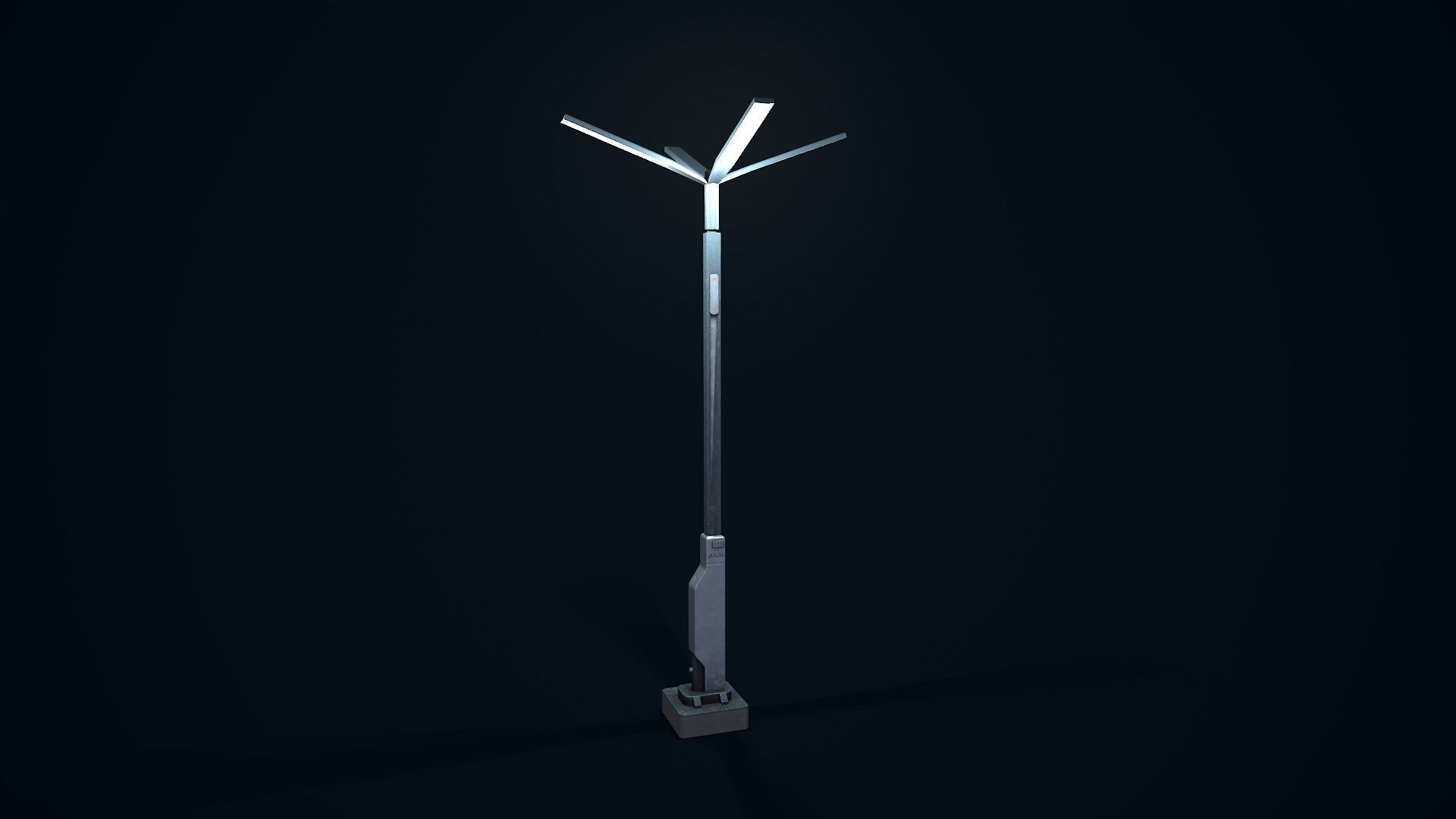 Sci Fi Street Light 3 Low-poly 3D model_2