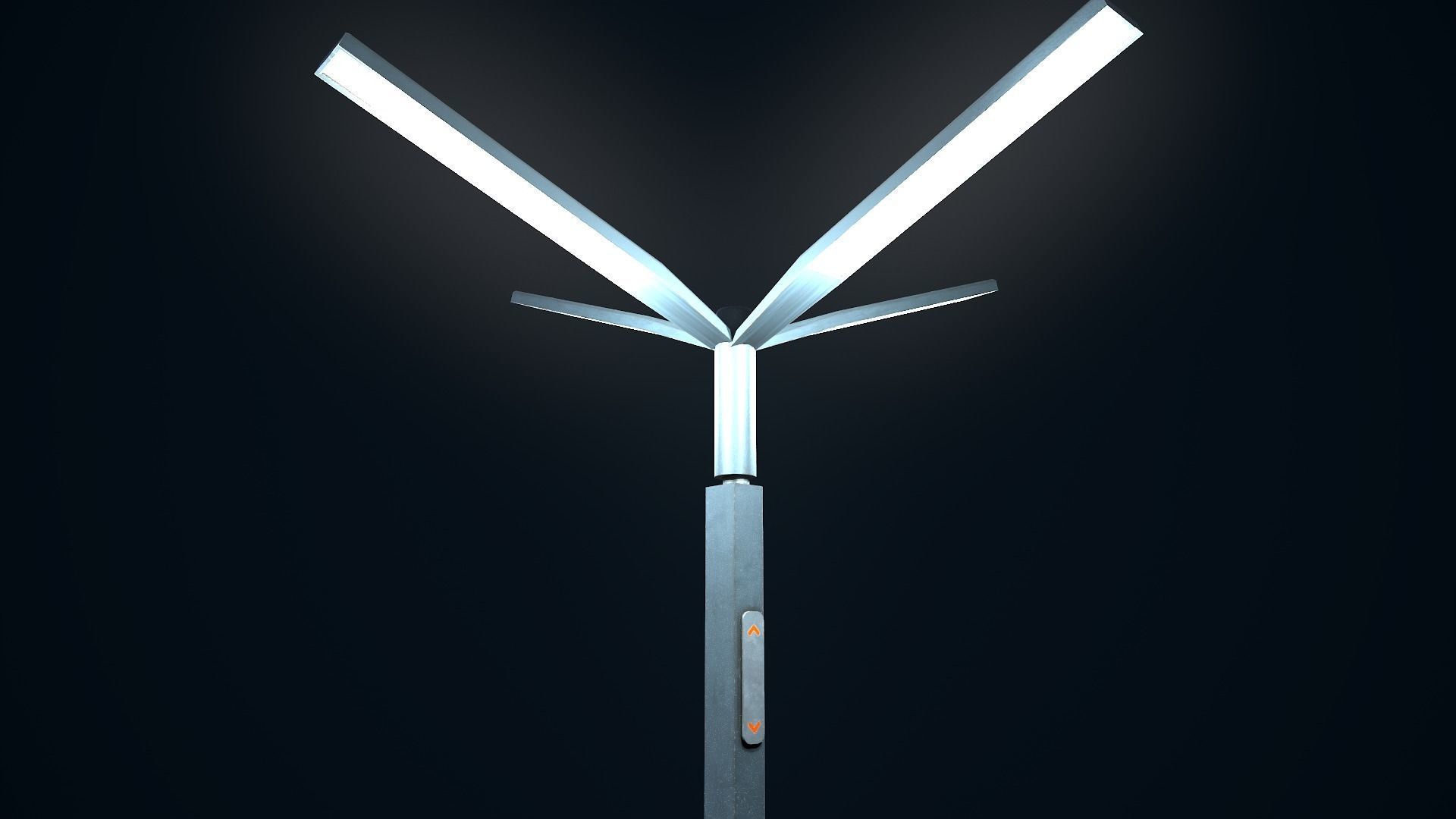 Sci Fi Street Light 3 Low-poly 3D model_6