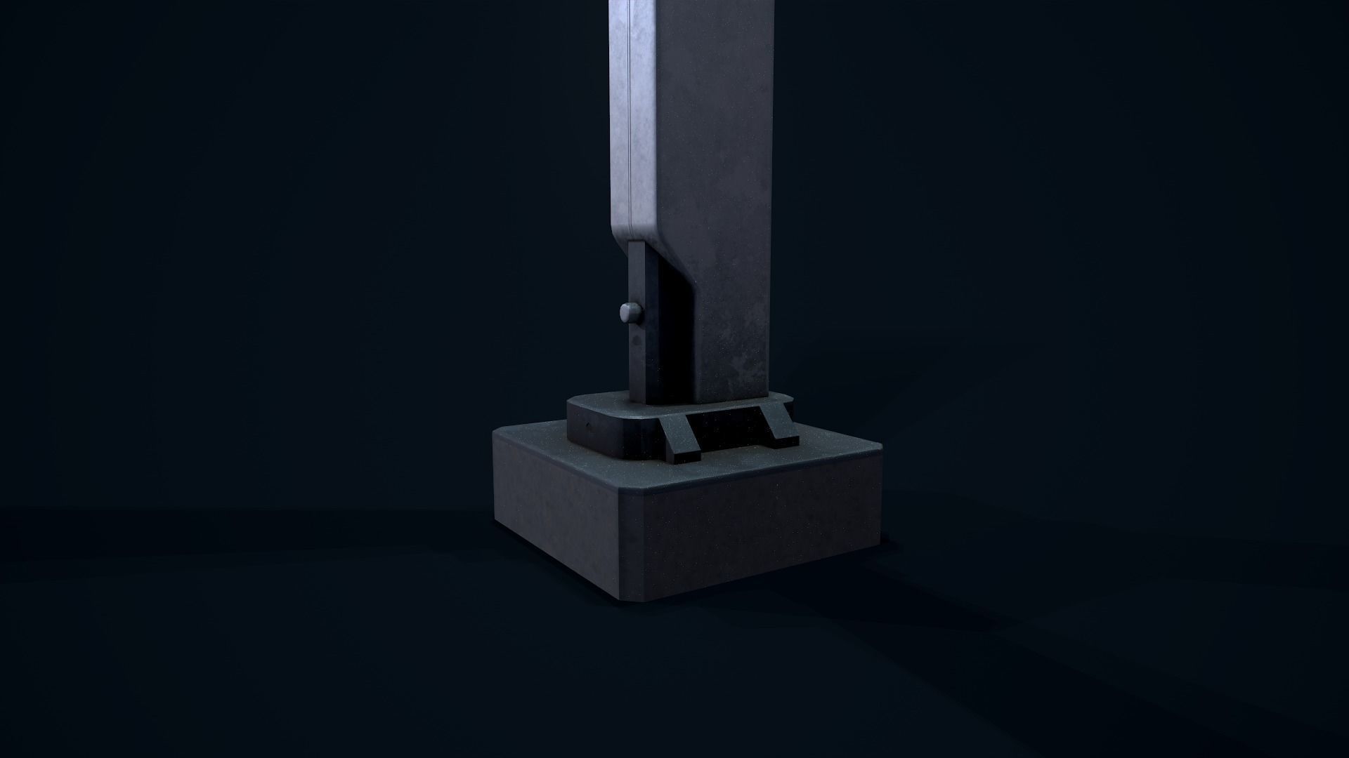 Sci Fi Street Light 4 Low-poly 3D model_5