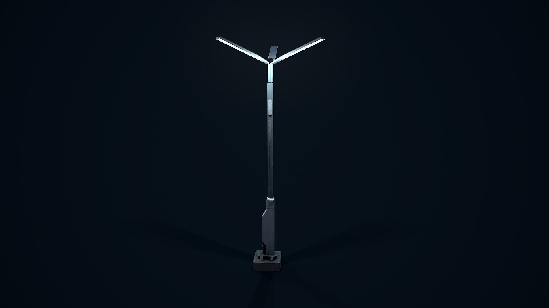Sci Fi Street Light 4 Low-poly 3D model_6