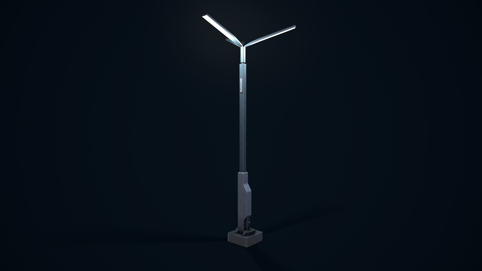 Sci Fi Street Light 4 Low-poly 3D model_2