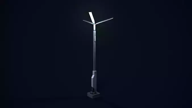 Sci Fi Street Light 4 Low-poly 3D model Sci Fi Street Light 4 Low-poly 3D model