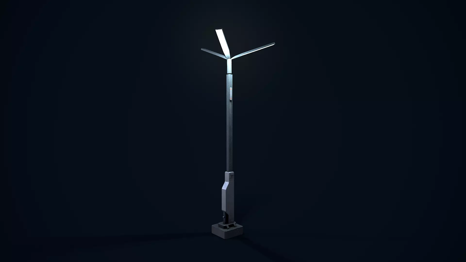 Sci Fi Street Light 4 Low-poly 3D model_0