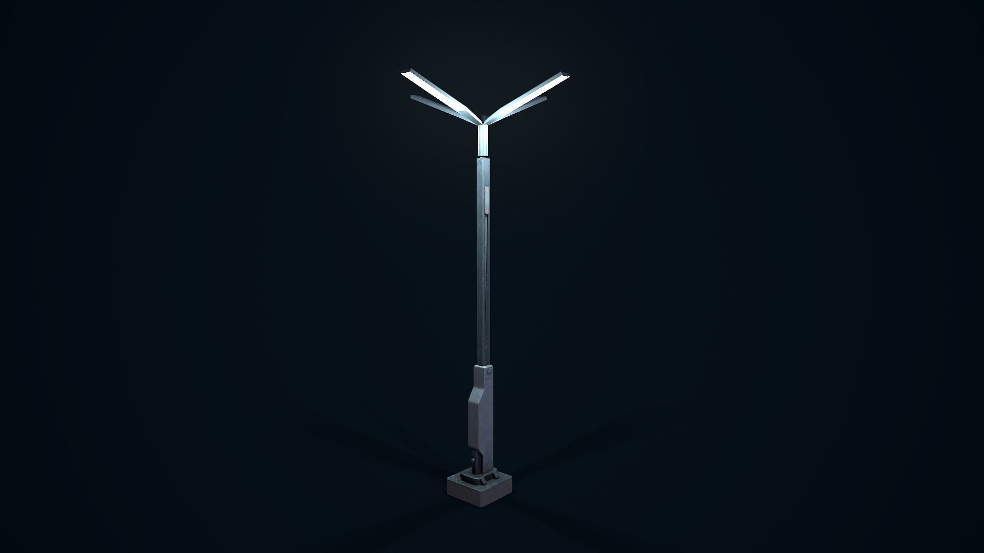 Sci Fi Street Light 4 Low-poly 3D model_11