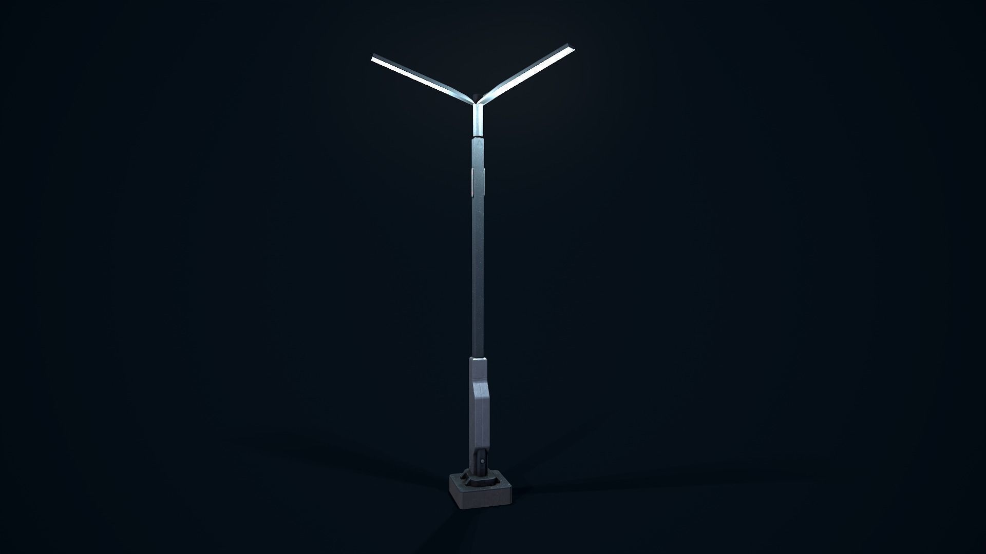 Sci Fi Street Light 4 Low-poly 3D model_3