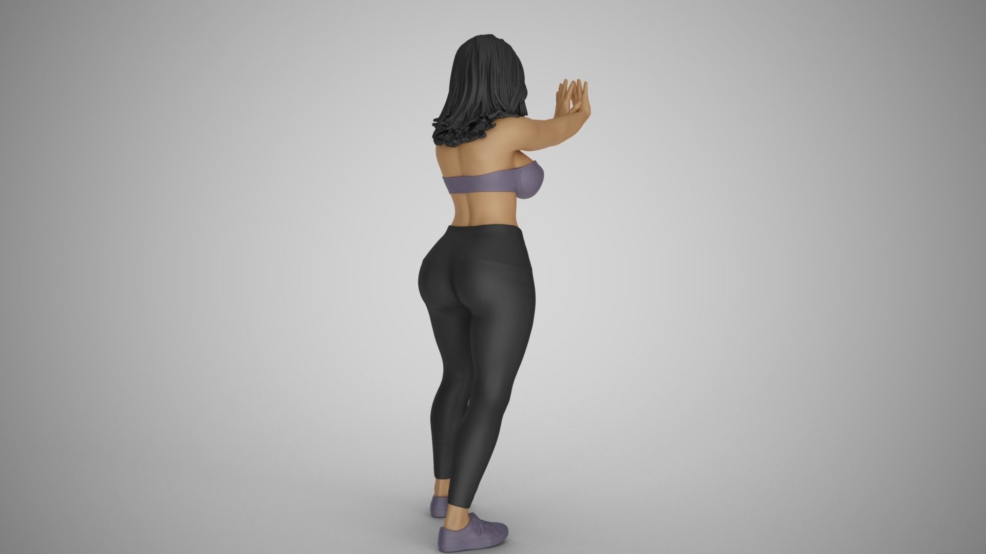 Girl Keeping Distance 3D print model_5