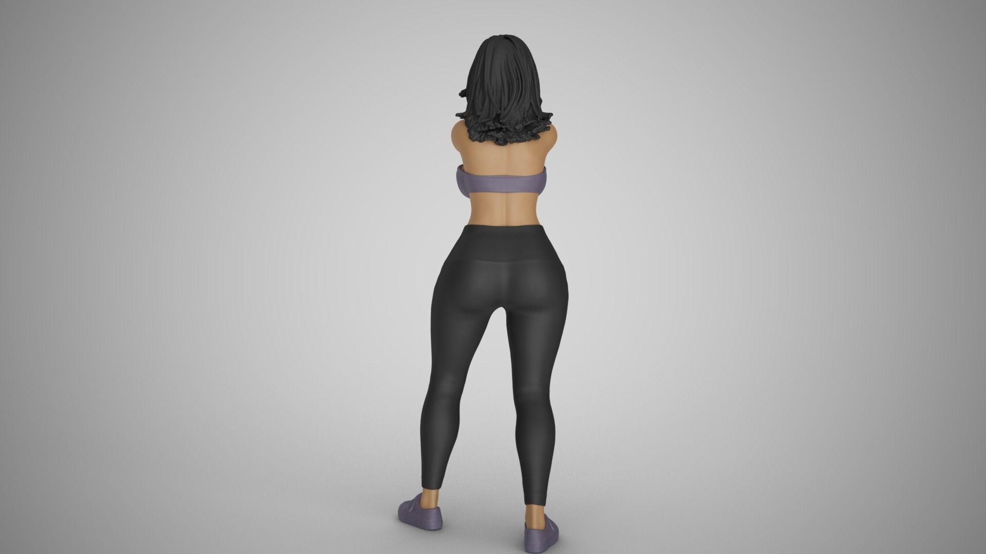 Girl Keeping Distance 3D print model_6