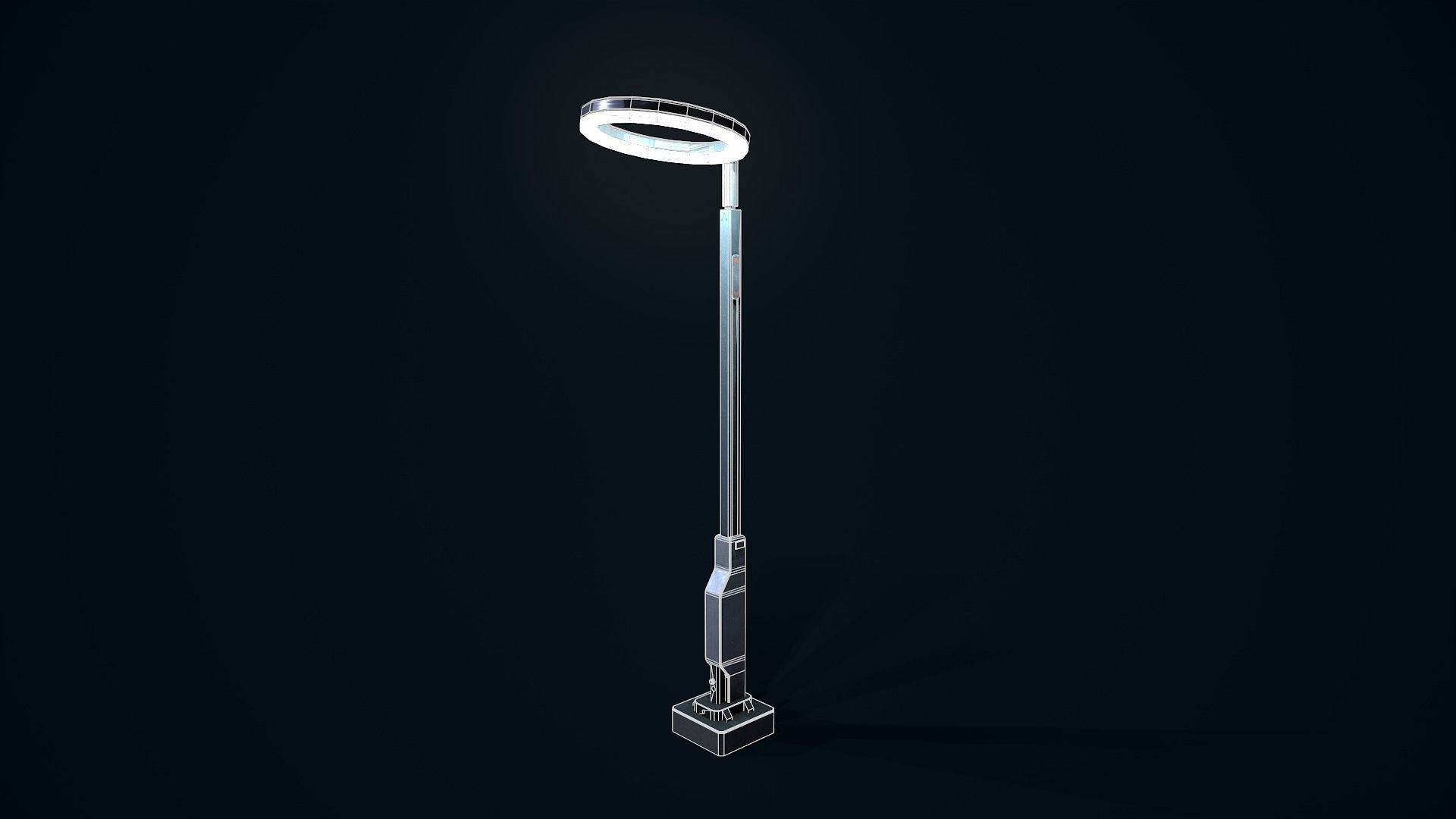 Sci Fi Street Light 5 Low-poly 3D model_21