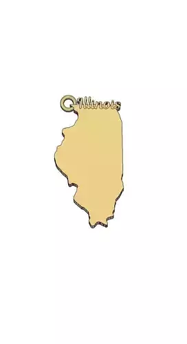 Illinois Charm 3D print model
